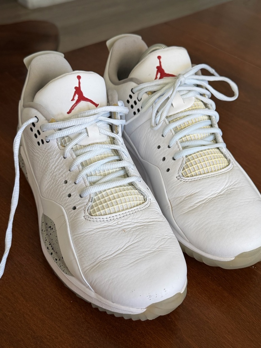 NIKE JORDAN ADG 3 "GOLF CLEATS" WHITE-FIRE-TECH GREY-BLACK SIZE 9  [CW7242-100] - Picture 11 of 11